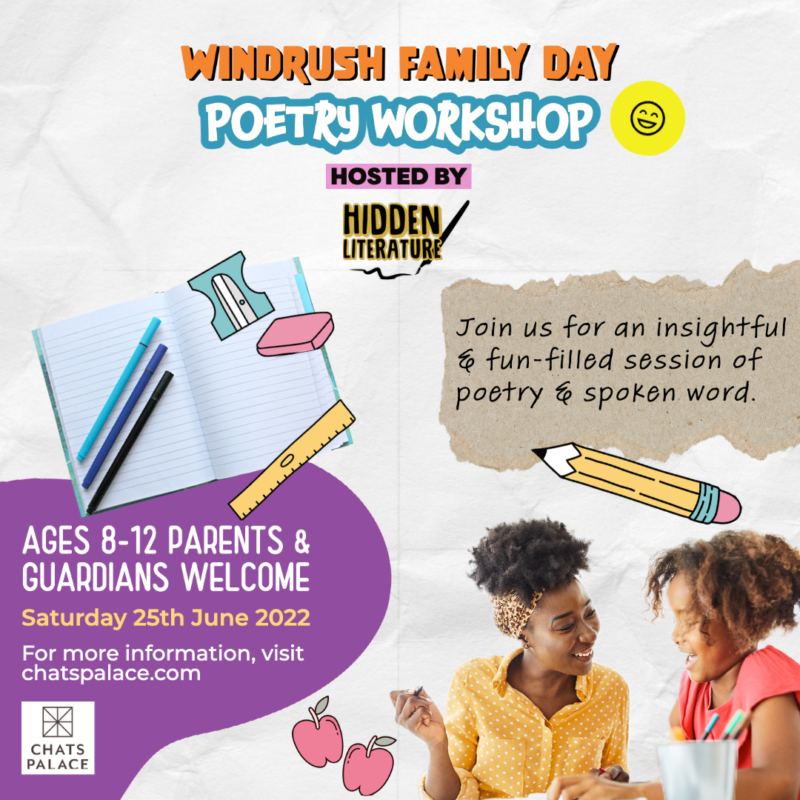 Windrush Family Day - Hidden Literature Poetry Workshop